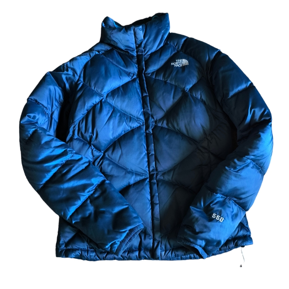 The North Face | Blue 550 Goose Down Puffer Jacket Coat Nylon Quilted Size M